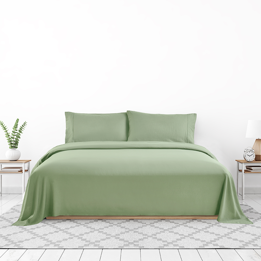 99,99% Polyester 75g/90g/100g vanlig sengark 4 sett