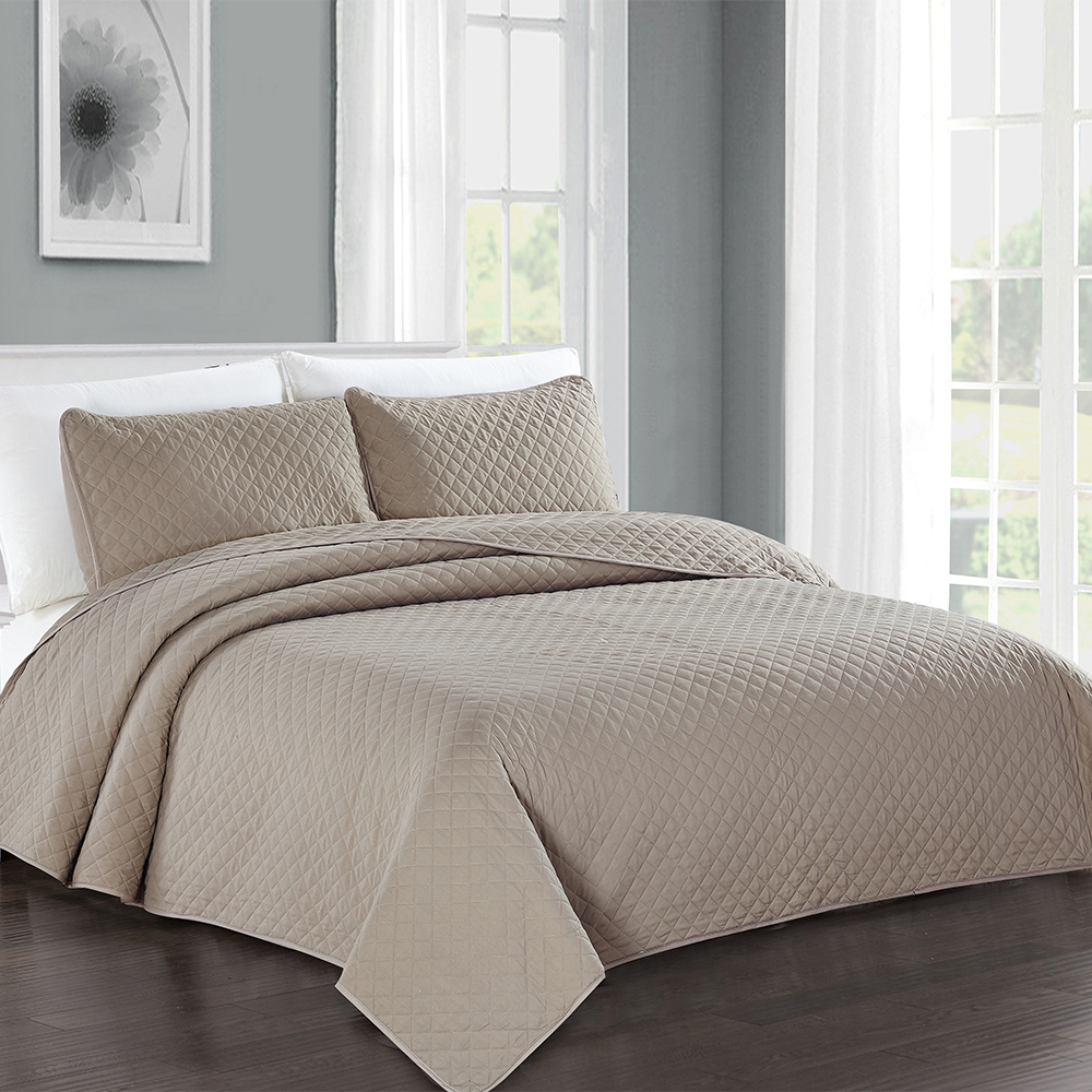 99,99% polyester faste 3 stk quilt sengetrekk