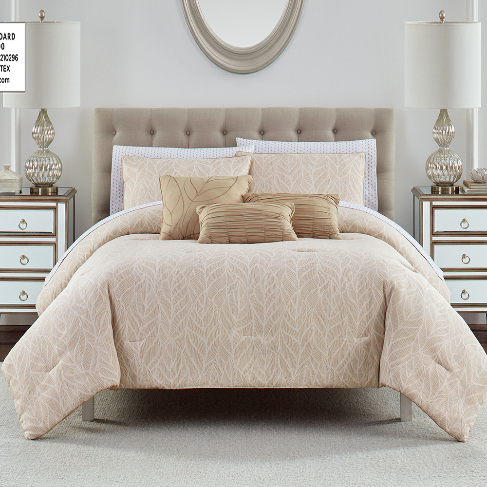 99,99% Polyester Jacquard Yarn-Dyed Domforter 6-stykker sett