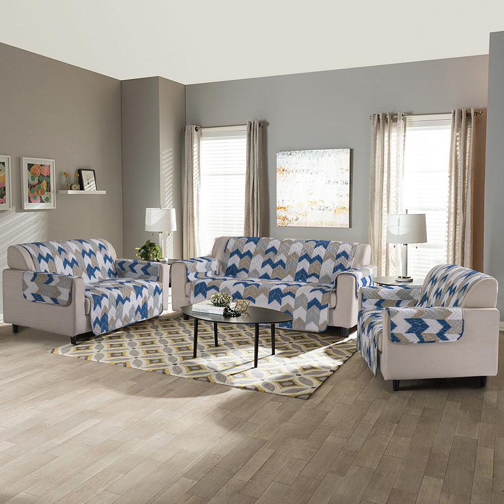 99,99% Polyester-trykt og solid dobbeltsiden Bruk Sofa Cover 3-Pieces Set